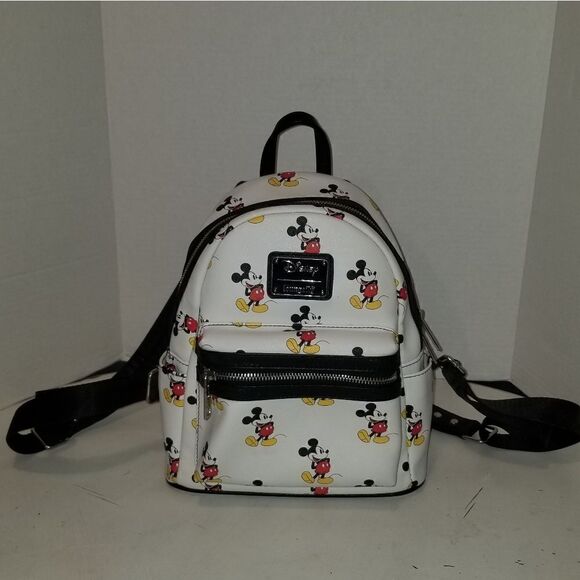 CLASSIC VINTAGE | Disney Mickey Mouse Loungefly Backpack medium size Pre-owned - Picture 1 of 16